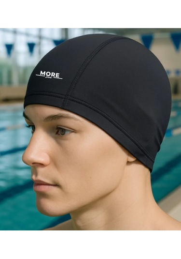 Likralı Bez Deniz Havuz Bonesi 4lü Siyah