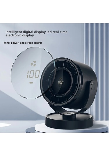 Motion003 Kompakt Usb Masa Fanı Siyah Sessiz Deliksiz Kurulum Pil Ofis Ve Ev İçin İdeal Mutfak Duvar Montajı