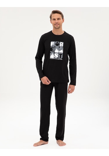 Pierre Cardin Erkek Siyah Pijama Takım 50322655-001 Siyah