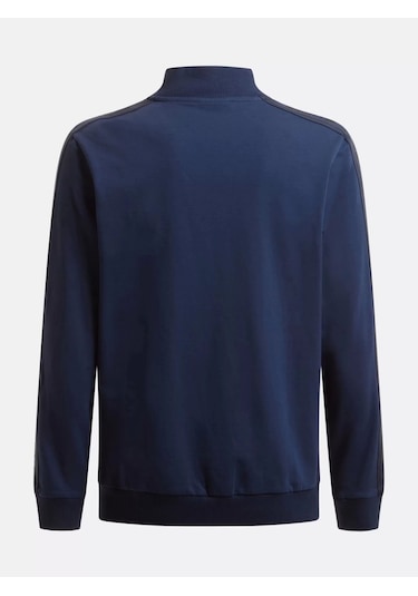 Guess Erkek Tamamı Fermuarlı Koyu Mavi Sweatshirt Lacivert