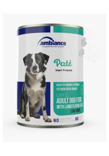 Ambiance Yetişkin Kuzu Etli Ezme Köpek Konserve 12 x 415 G