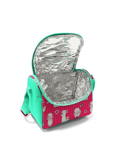 Coral High Kids Neon Mercan Su Yeşili Alpaka Desenli Thermo Beslenme Çantası 11719