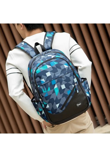 Moda Kamuflaj Okul Çantaları Hafif Naylon Okul Çantaları Erkek Açık Vizon