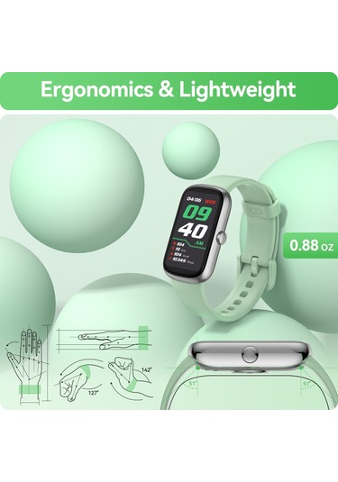 Geeroyoo JZR-GY Kalp Ritmi Uyku Takibi Ip68 Spor İ Adım Ve Kalori Sayacı Yeşil Akıllı Saat (İthalatçı Garantili)