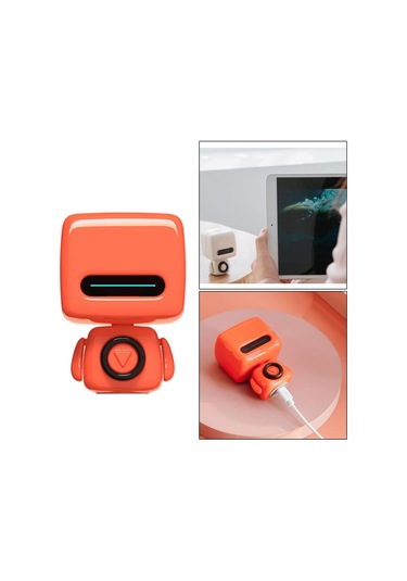 Dolıty Mini Robot Kablosuz Bluetooth 5.0 Hoparlör Turuncu