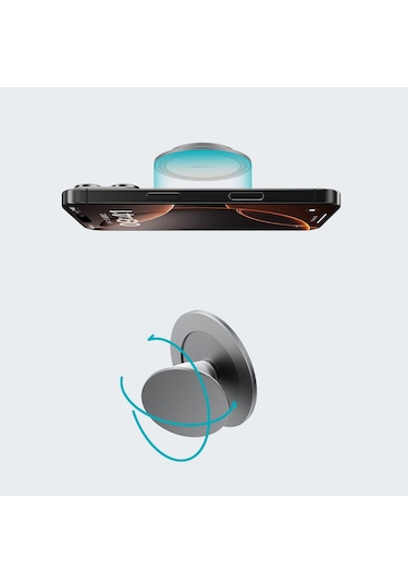 Benks L53 Vitapro Magnetik Magsafe Airbag Parmak Ring Stand Gri