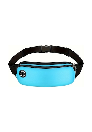 Elmpaly 1 Adet Siyah Koşu Kemeri, Fitness Koşu Bel Çantası, Erkek Ve Kadın İçin Çift Cep Siyah