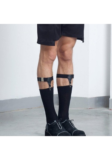 Dolıty Çorap Jartiyeri Çift Klipsli İpek Askısı Siyah Siyah