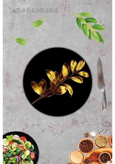 Tek Buğday Desenli Cam Kesme Tahtası - Cam Kesme Tablası - Sunum