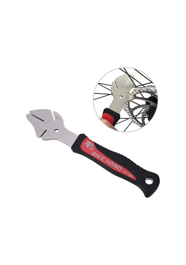 Samdoo Bıkehand Çelik Bisiklet Disk Düzeltme Aracı - 3 Açılı Tutanaklı, Kaymazsız Kolu, Fren Diski Düzeltme İçin Yc-165 Çok Renkli