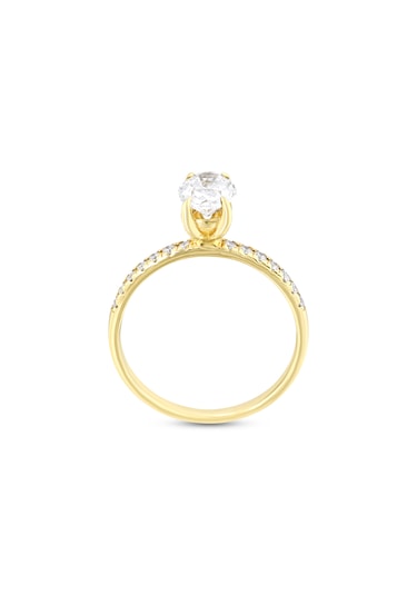 Lab Diamond Tektaş Yüzük Gold