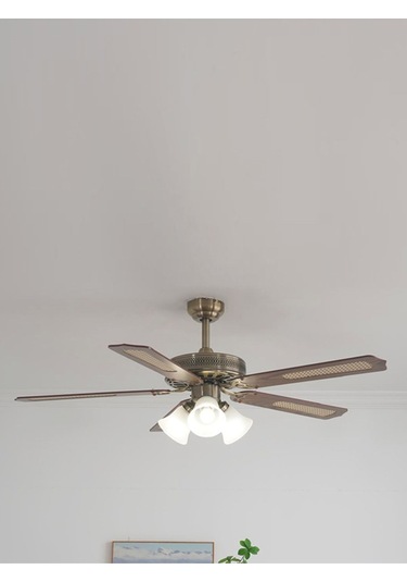 Woox İleri Geri Fonksiyonlu 5 Kanatlı Fan Ve Işıklı Uzaktan Kumandalı Tavan Vantilatörü,kahverengi