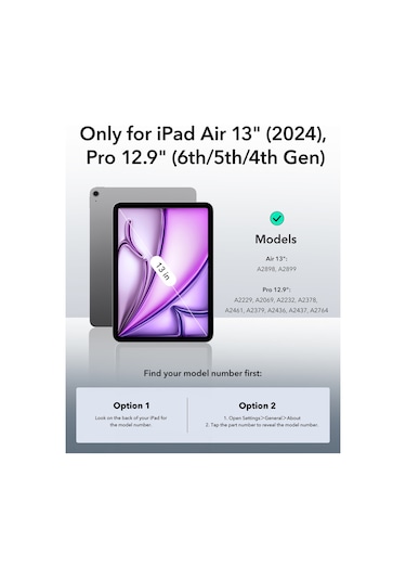 iPad Uyumlu  Air 13 M3/m2 Rebound Manyetik Kılıf Kapaklı Kılıf