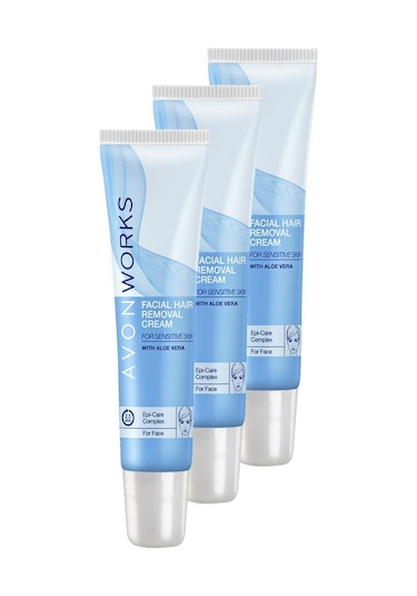Avon Works Yüz için Tüy Dökücü Krem 15 ML x 3