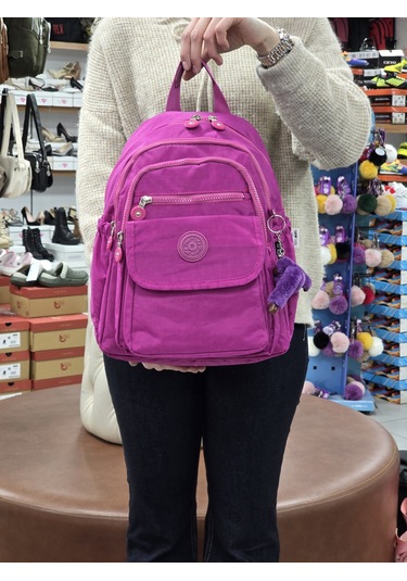 My Polo 2114-8675 Kadın Krinkıl Kumaş Çok Gözlü Astarlı Petli Su Mor