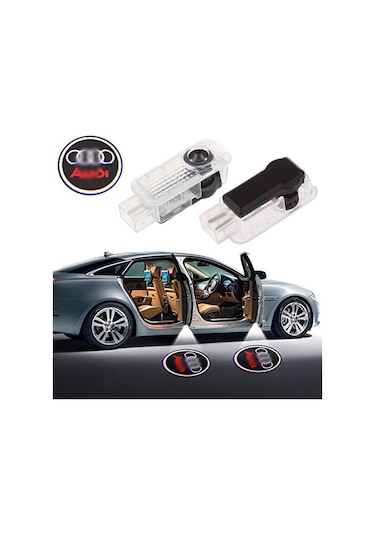 Blueoto Audi A4  Araca Özel 7W Kapı Altı Geçmeli Logo Hayalet