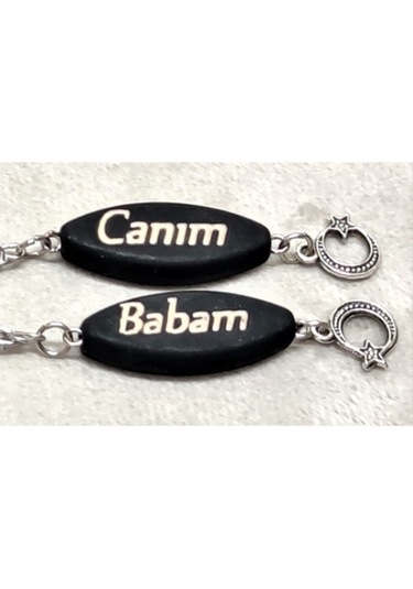 CANIM BABAM Yazılı - Mat Oniks Doğaltaş Tesbih / Tespih