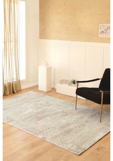Kaşmir Halı 7/24 Sahara Marta Bej 120x180 CM Salon Mutfak Halısı Yolluk Kilim
