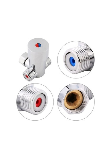 Didadodo G1/2 Otomatik Musluk Için Sıcak Soğuk Su Karışım Vanası Mikser Asorti 3 Asorti