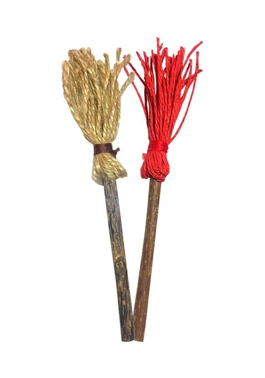 Matatabi Cats Süpürge Doğal Çiğneme Çubuğu İpli Kedi Oyuncağı 2'li 18 CM