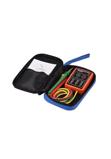 Jms Faz Test Cihazı Taşınabilir 3 Faz Rotasyon Test Cihazı Faz Sırası Ölçer Led'li Faz Sırası Göstergesi