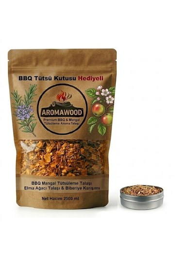 Elma Ağacı & Biberiye Özü Tütsüleme Talaşı Mangal & Bbq Barbekü İçin Yoğun Aroma