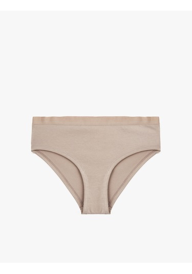 Koton Pamuklu Rahat Kalıp Basic Yüksek Bel Hipster Külot Bej 6wlk30115mk Ekru