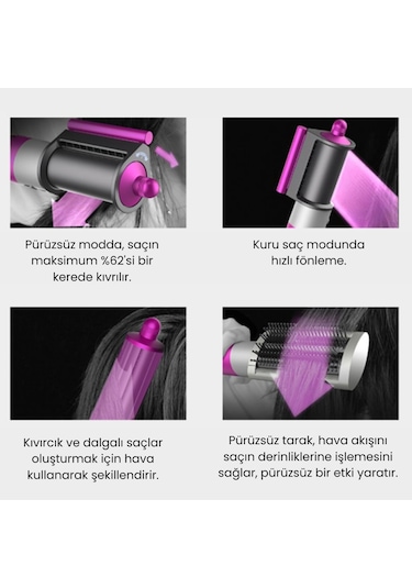 Jhy Hair Styler X9 Saç Şekillendirme Seti Mavi