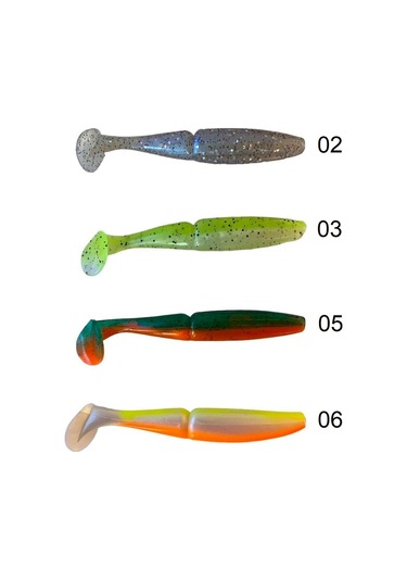 Captain 3516 Pukka Shad 9cm 7.2gr 5'li Paket Silikon Yem