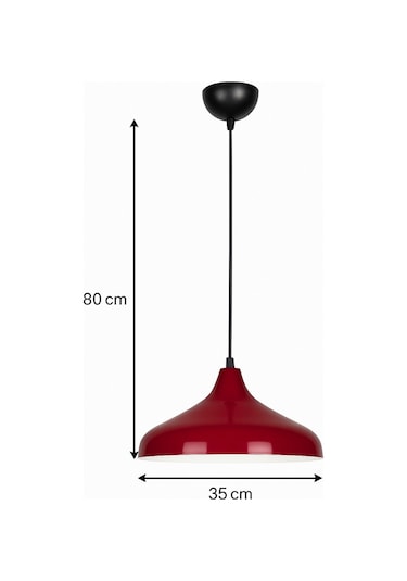 Nil Bordo Renk Özel Tasarım Modern Dekoratif Cafe Sarkıt Cafe - Mutfak Tekli Avize Bordo