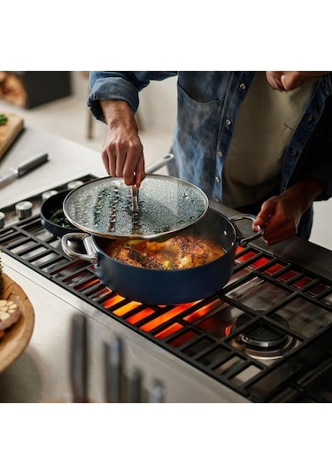 Jj Space 28 Cm Kapaklı Sığ Tencere Renkli