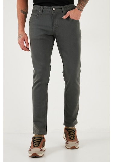 Buratti Pamuklu Regular Fit Normal Bel Boru Paça Jeans Erkek Kot Pantolon 2211C40Parma Nefti