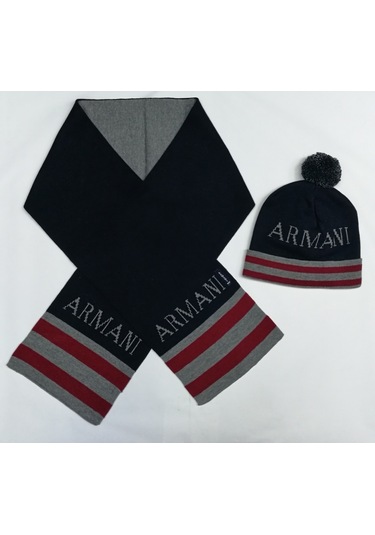 Armani Çocuk Atkı Bere Çok Renkli