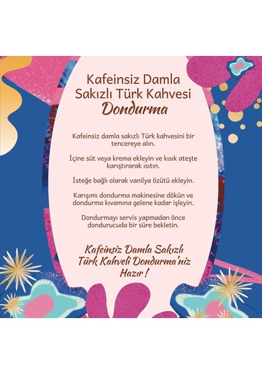 Mim And More Decaf Damla Sakızlı Türk Kahvesi Damla Sakız Aromalı Kafeinsiz Türk Kahvesi 200 G