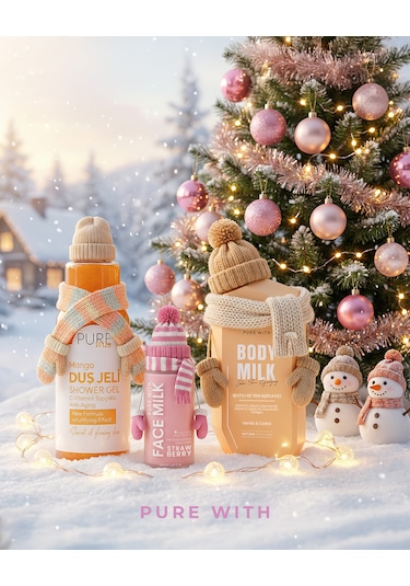 Advent Calendar 2025 Bakım Seti Duş Jeli, Body Milk, Face Milk, Scrub, Dudak Peelingi ,yılbaşı Mango