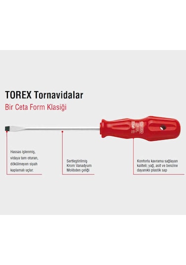 Ceta Form 1309M Torex Lokma Uçlu Tornavida 9 MM