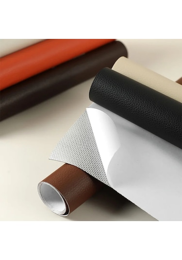 Deri Tamir Yaması Tamir Kiti Kendinden Yapışkanlı Pu Deri Tamir Bandı Kanepe Black 50x50cm