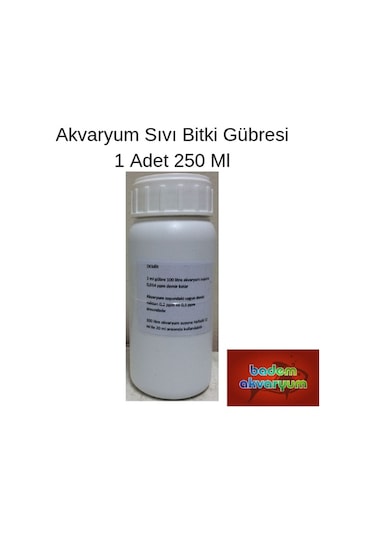 Akvaryum Sıvı Bitki Gübresi 1 Adet 250 ML Excel