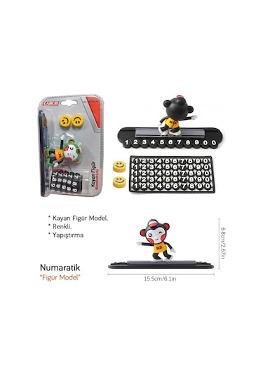 Carub Numaratik Kayan Figür Renkli 15,5x4x7cm Br4620619 Siyah