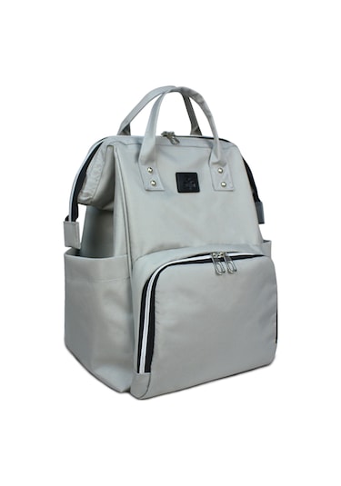 Stylo Star Anne Bebek Bakım Sırt Çantası + Termos Çanta Kül Gri