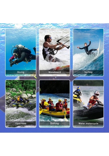 Neevoyu Profesyonel Nylon+neopren Su Aktivitesi Kaskı - Isı Sağlar, Kulakları Korur - Dalış, Yüzme, Sörf İçin Mavi-siyah Çok Renkli