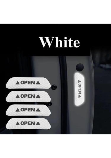 Beyaz Yansıtıcı Araba Kapı Etiket Güvenlik Açılış Uyarı Reflektör Bant Çıkartması Oto Araba Aksesuarları Dış İç Reflektör Ysl