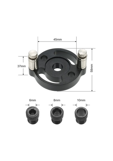 Suofeng Ahşap Delik Açma Kılavuzu Seti: 6/8/10mm Matkap Uçlu Alüminyum Mobilya Delme Aparatı
