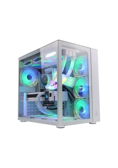 Game Master F-7 7 RGB Fanlı ATX Oyuncu Bilgisayar Kasası Beyaz