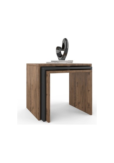 Nova Zigon Sehpa - Atlas Çam - Antrasit