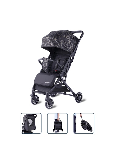 Baby Storch - Merlin Model Compact Bebek Arabası Kabin Boy - Siyah