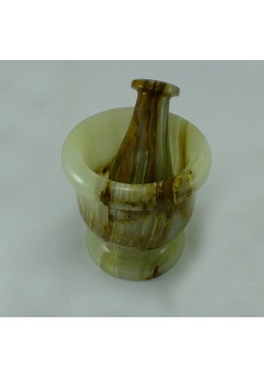 Doğal Renkli Onyx Taşı Havan