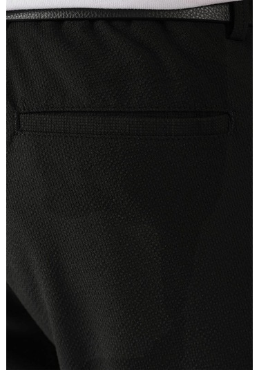 Slim Fit Yan Cepli Dokulu Esnek Casual Koyu Yeşil Pantolon P 1139 Yeşil