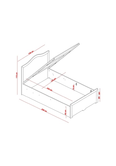 Meltem Kids Classy Krem Genç Odası Tek Kişilik Amortisörlü Karyola 120x200 Cm