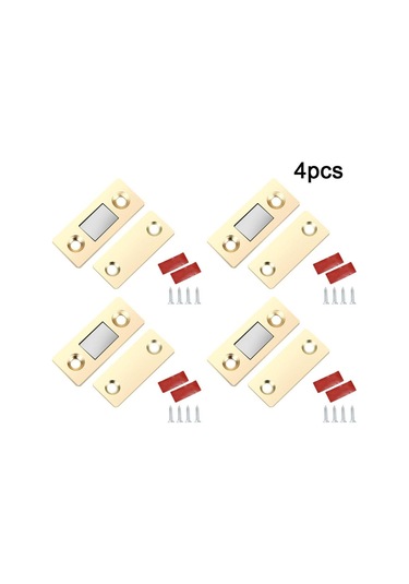 Altın 4 Takım Deliksiz Görünmez Mıknatıslı Kapı Emme Dolabı Güçlü Manyetik Çekici